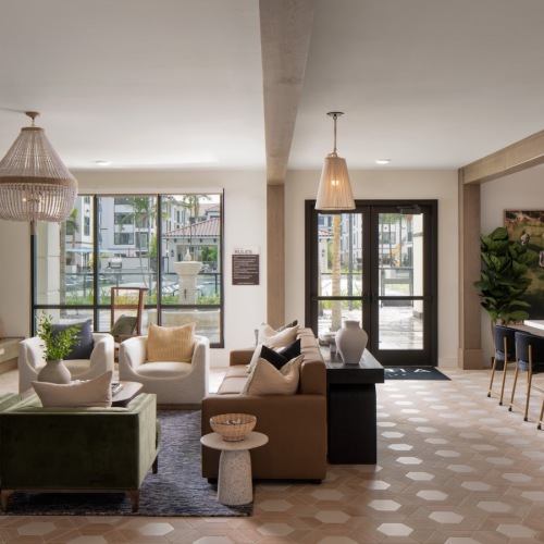 Clubhouse with seating