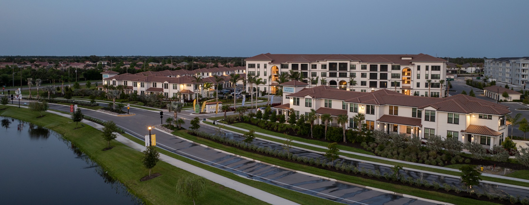 overview of a property with many buildings