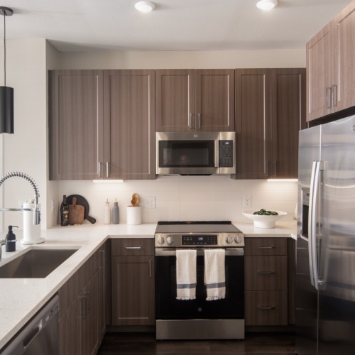 kitchen with stainless steel appliances 