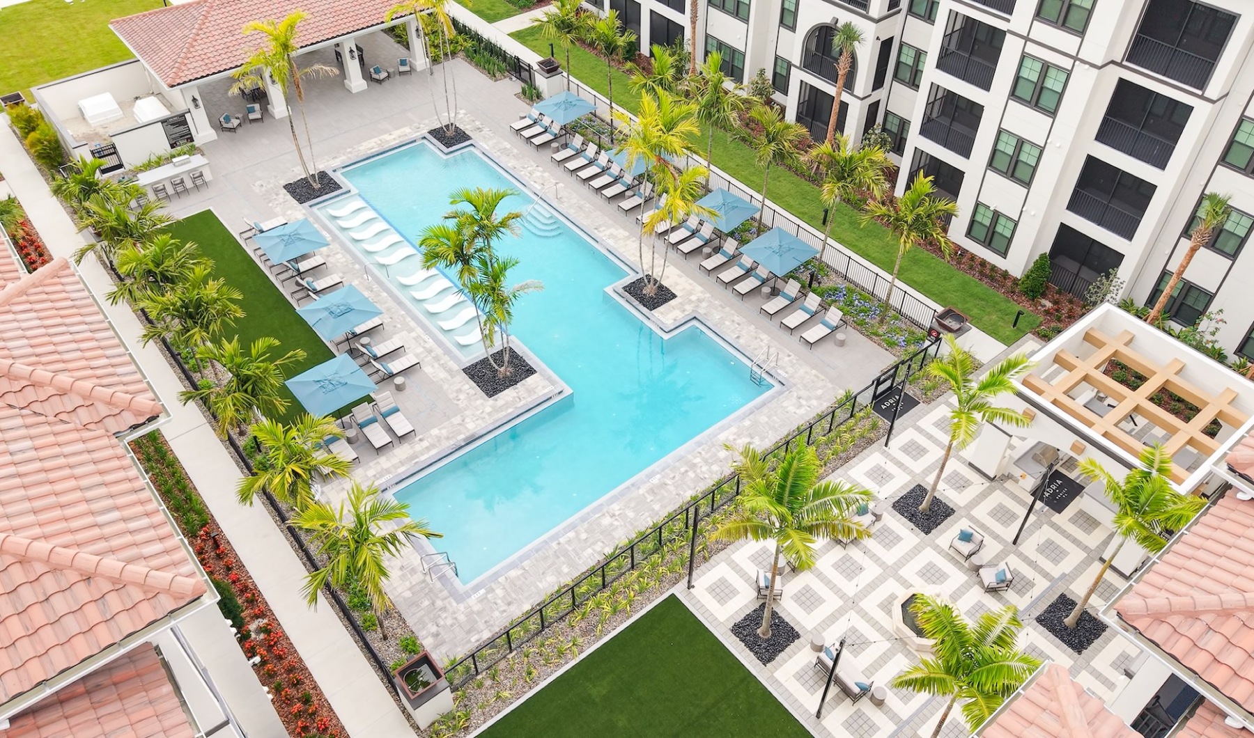 Resort-style swimming pool